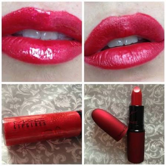 MAC Cosmetics Other - MAC Lipglass Viva Glam Rihanna Red Metallic Frost Finish Lip Gloss New In Box